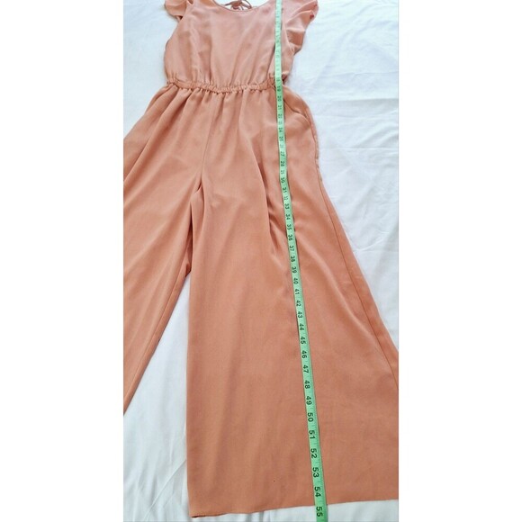Aritzia Wilfred Fleurette‎ Ruffle Sleeve Jumpsuit Cropped Wide Leg size M - Picture 7 of 12